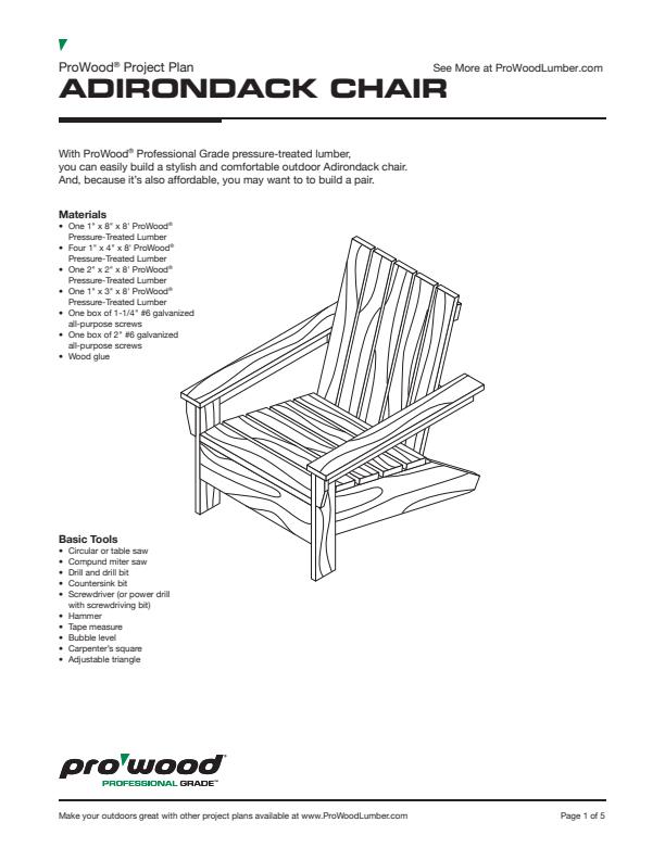ProWood-Adirondack-Chair-Project-Plan