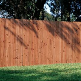 ProWood Pressure-Treated Wood Privacy Fence in Redwood Tone