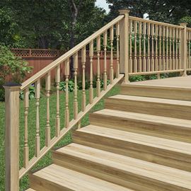 ProWood Pressure-Treated Routed Wood Stair Rail with 2x2 Spindles