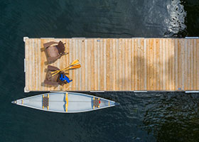 ProWood Pressure-Treated Dock on a Lake