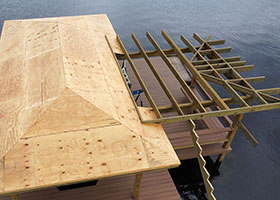 ProWood Pressure-Treated Wood Used to Construct Boat Shelter