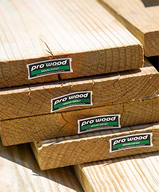 ProWood Pressure-Treated Wood Stacked