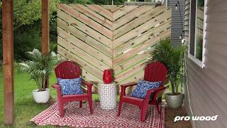 How to Build a Chevron Privacy Wall Panel