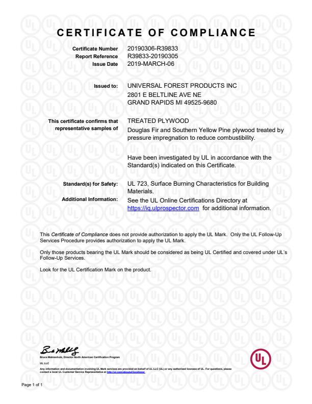 ProWoodFR-UL-Certificate-Compliance-Plywood